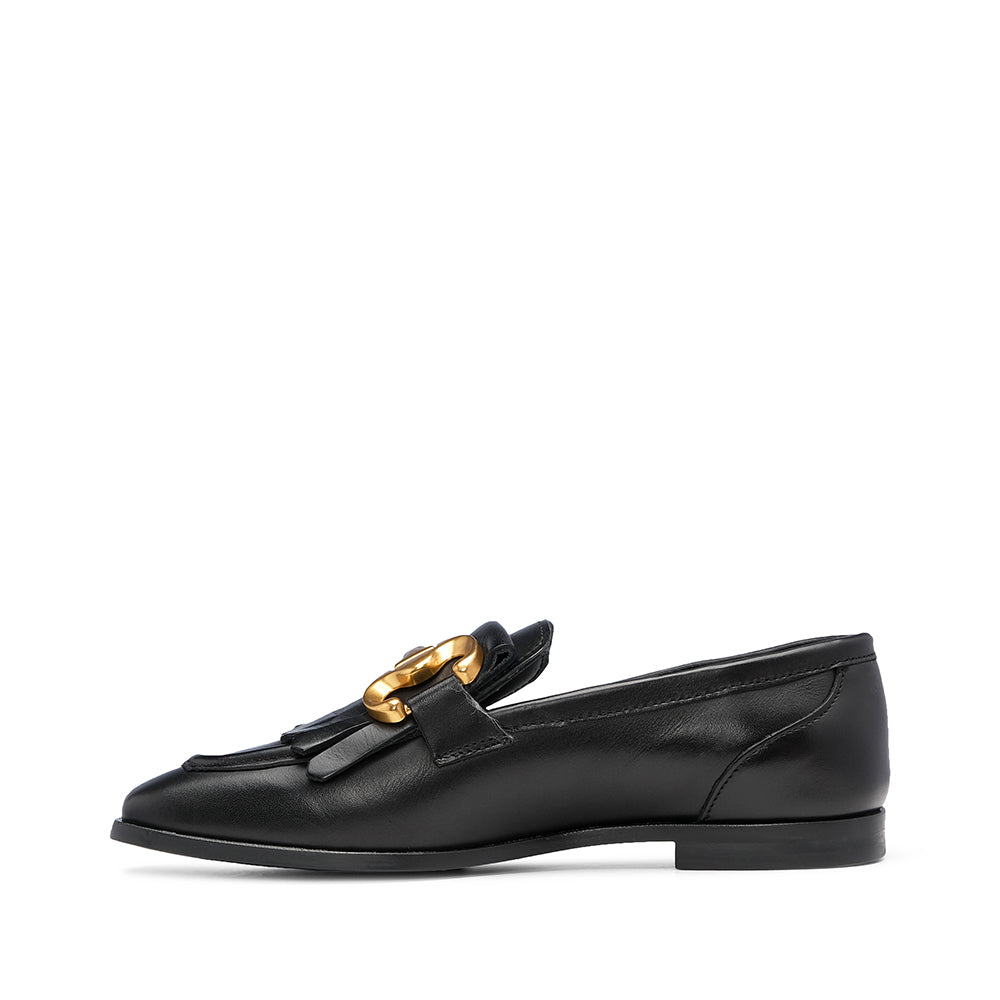 Sapato Mocassim Mulher Pele Preto