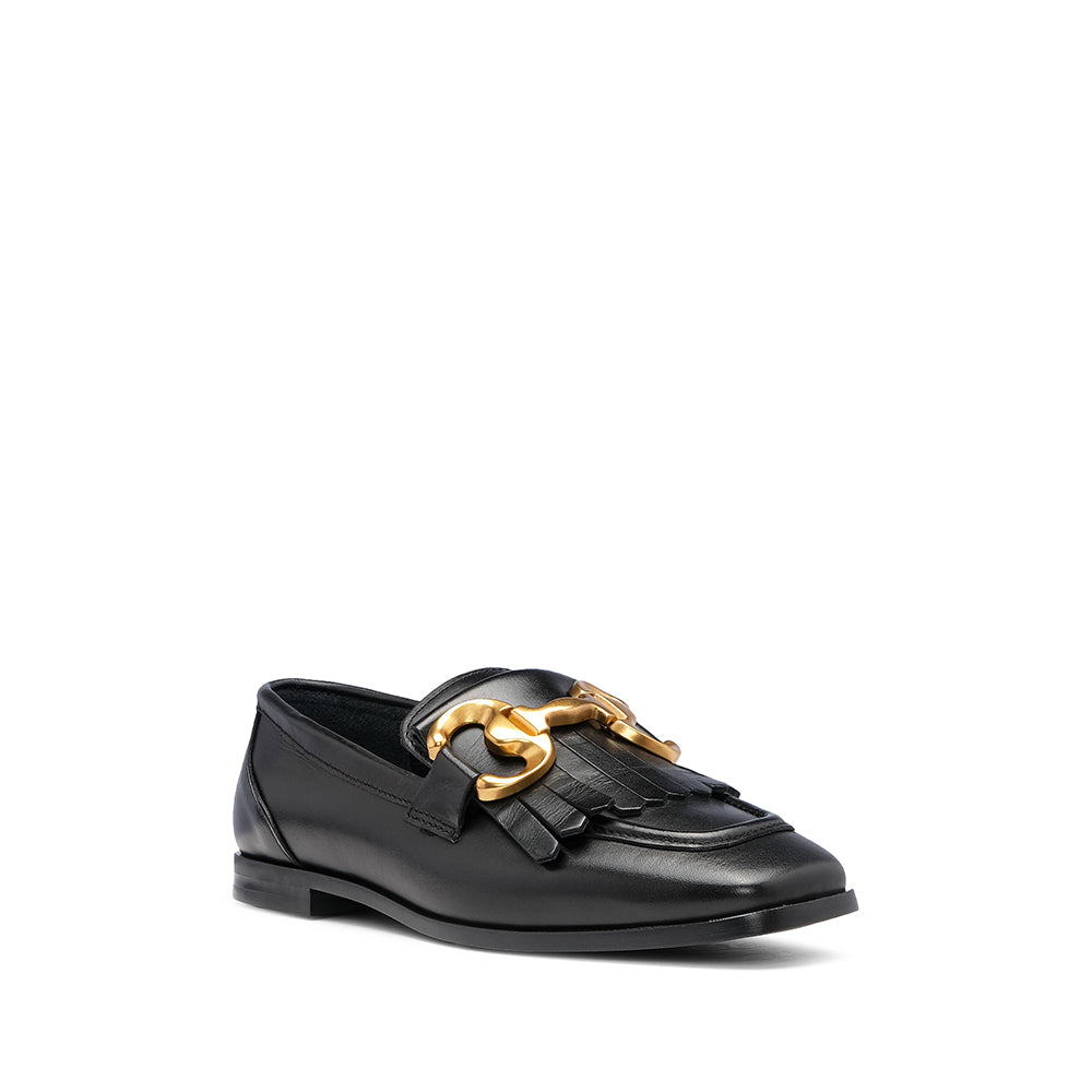 Sapato Mocassim Mulher Pele Preto