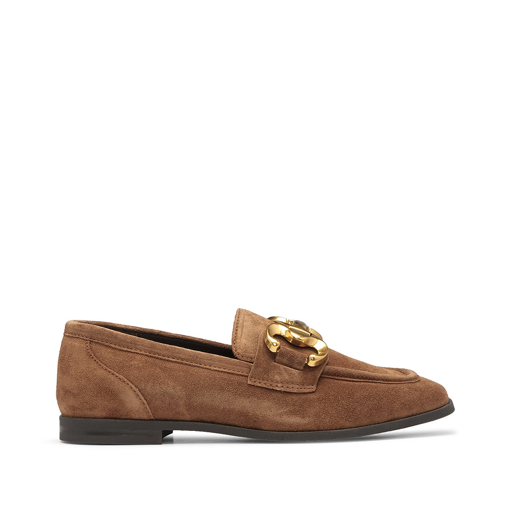 Sapato Mocassim Mulher Camurça Camel