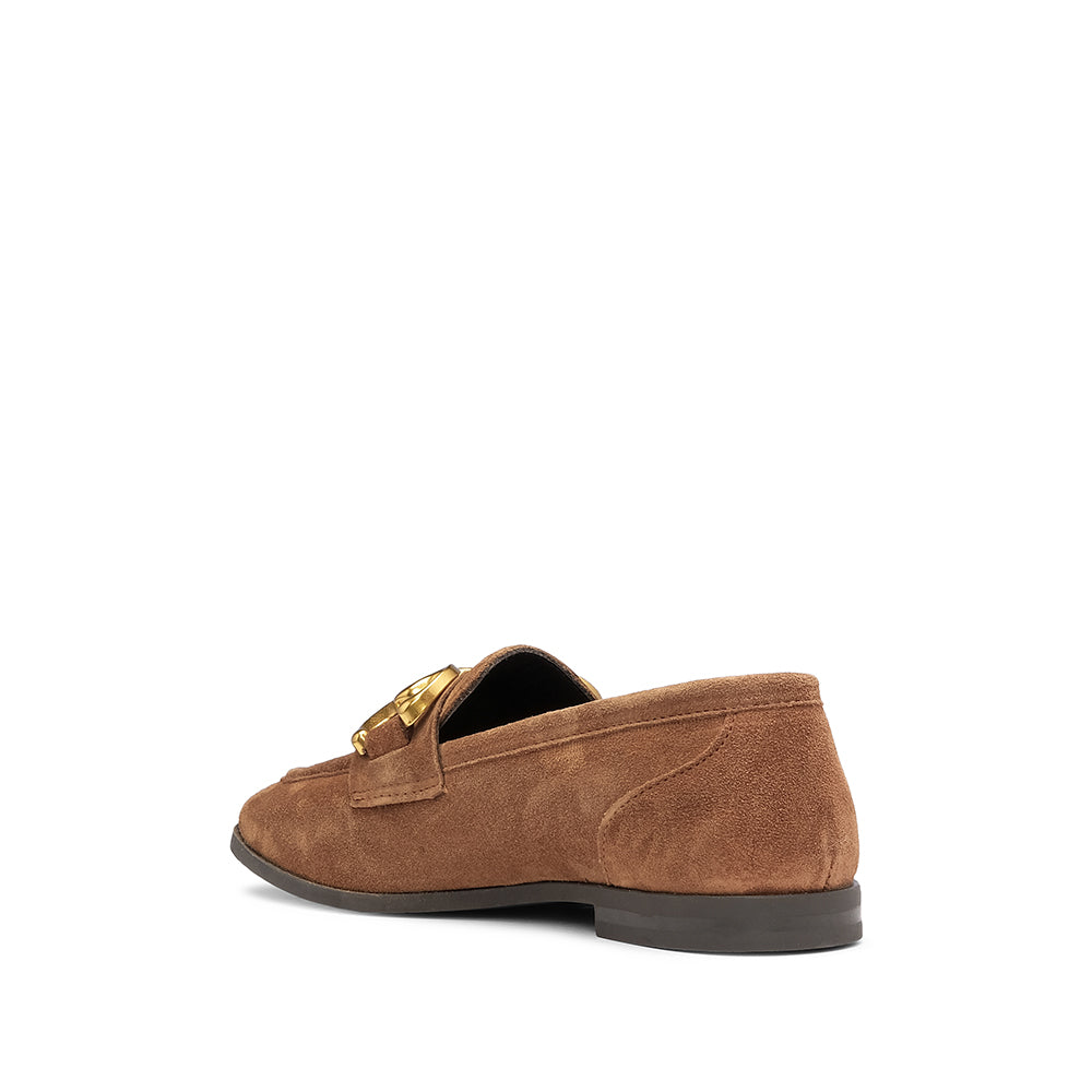 Sapato Mocassim Mulher Camurça Camel