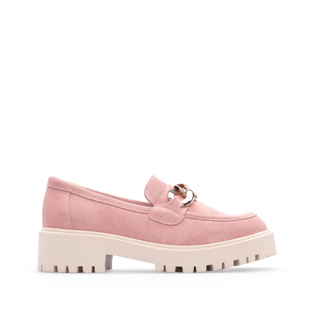 Sapato Mocassim Mulher Camurça Nude