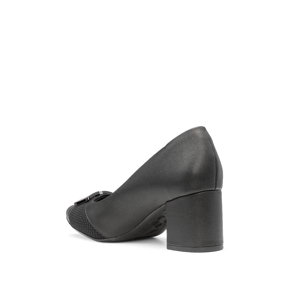 Sapato Salto Médio Mulher Pele Preto