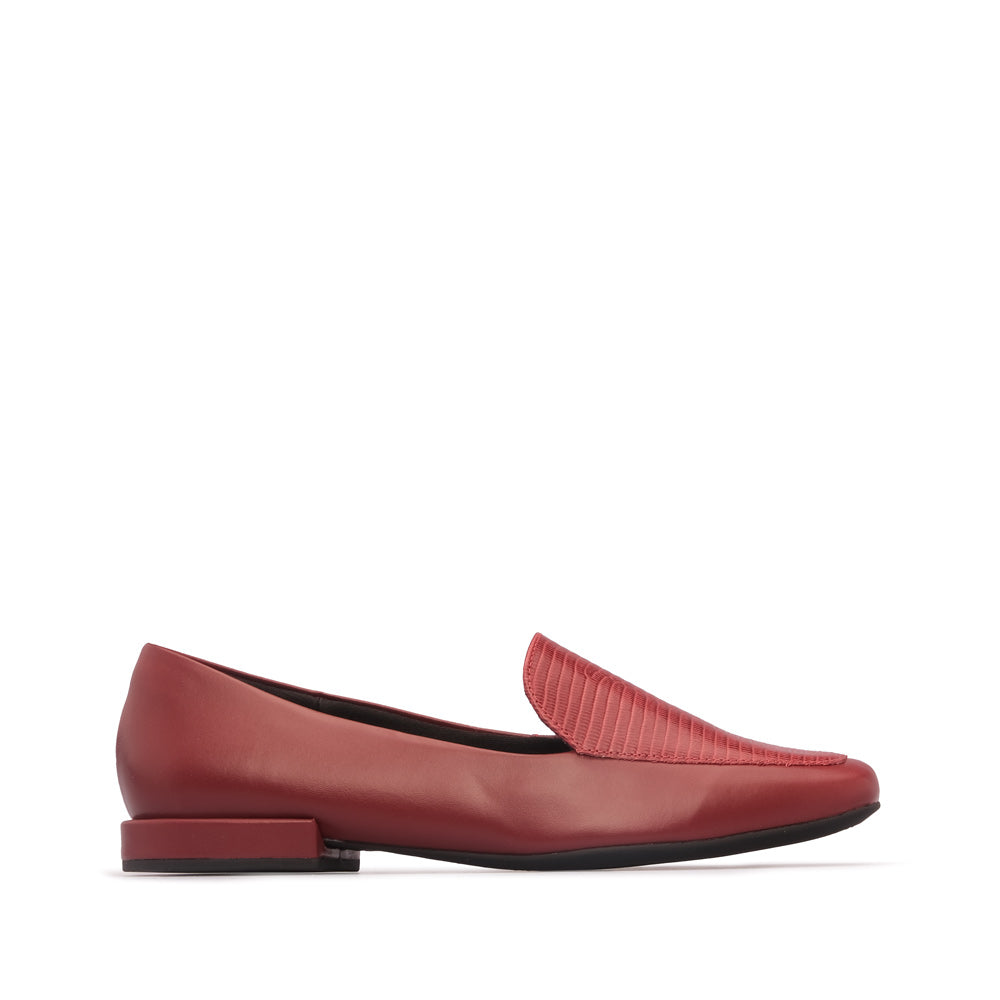 Sapato Salto Raso Mulher Pele Vermelho