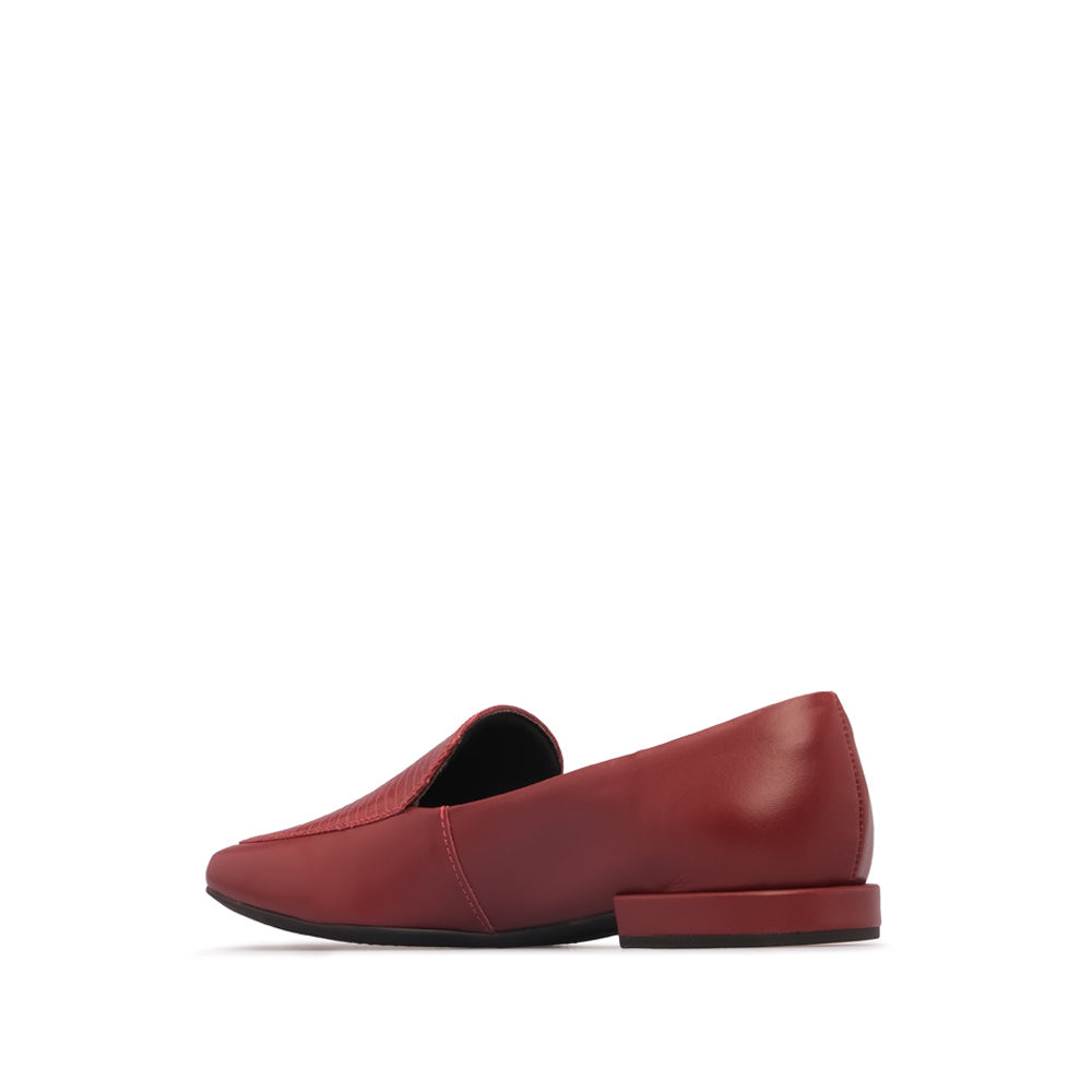 Sapato Salto Raso Mulher Pele Vermelho