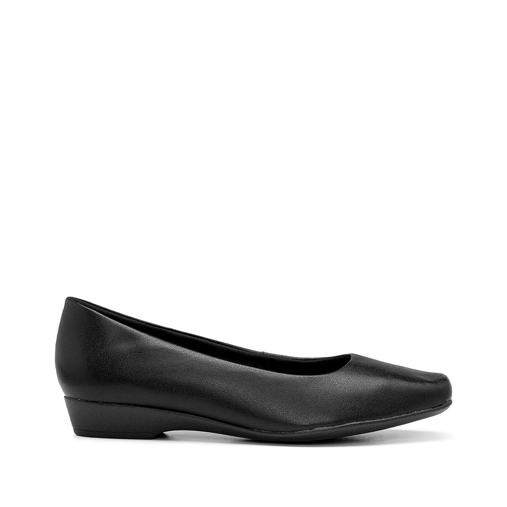 Sapato Salto Raso Mulher Pele Preto