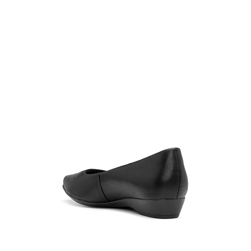 Sapato Salto Raso Mulher Pele Preto