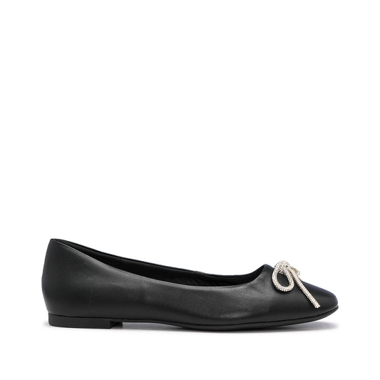 Sapato Salto Raso Mulher Pele Preto