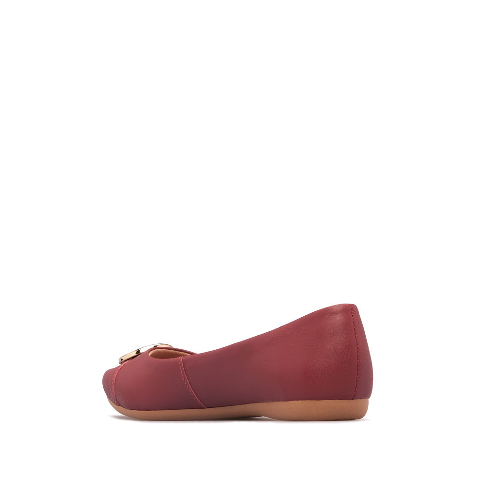 Sapato Salto Raso Mulher Pele Vermelho