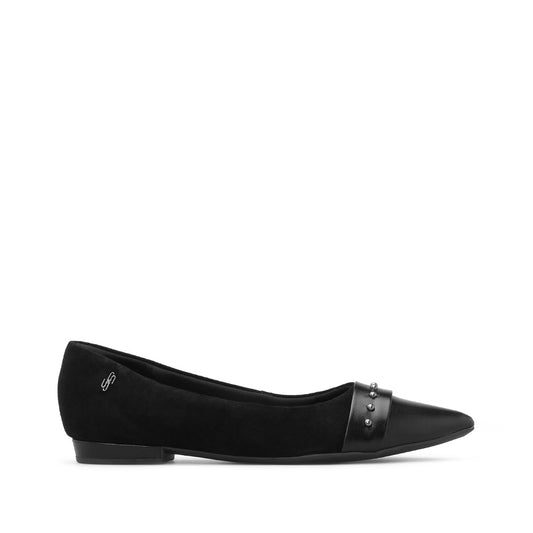 Sapato Salto Raso Mulher Nobuck Preto