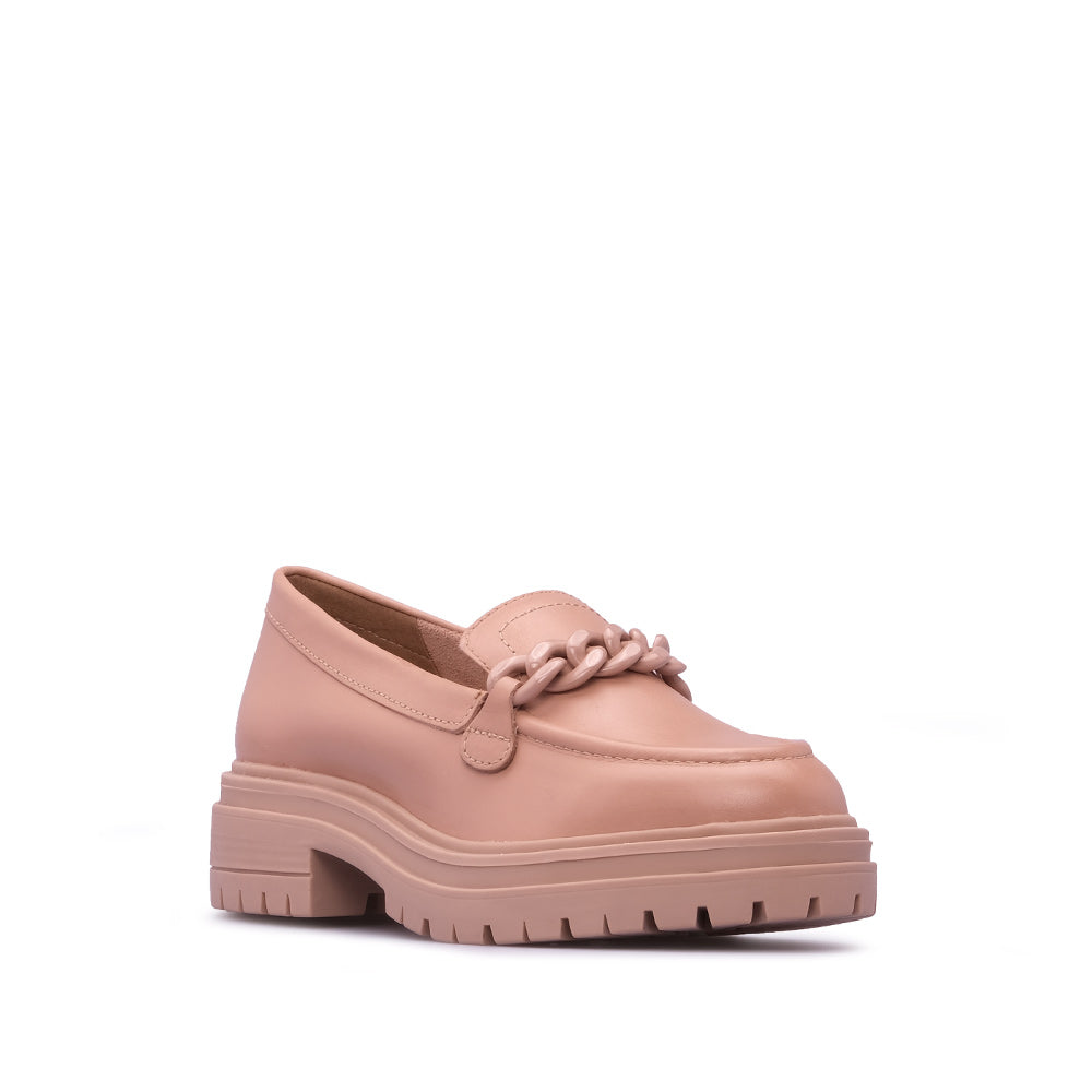 Sapato Mocassim Mulher Pele Nude
