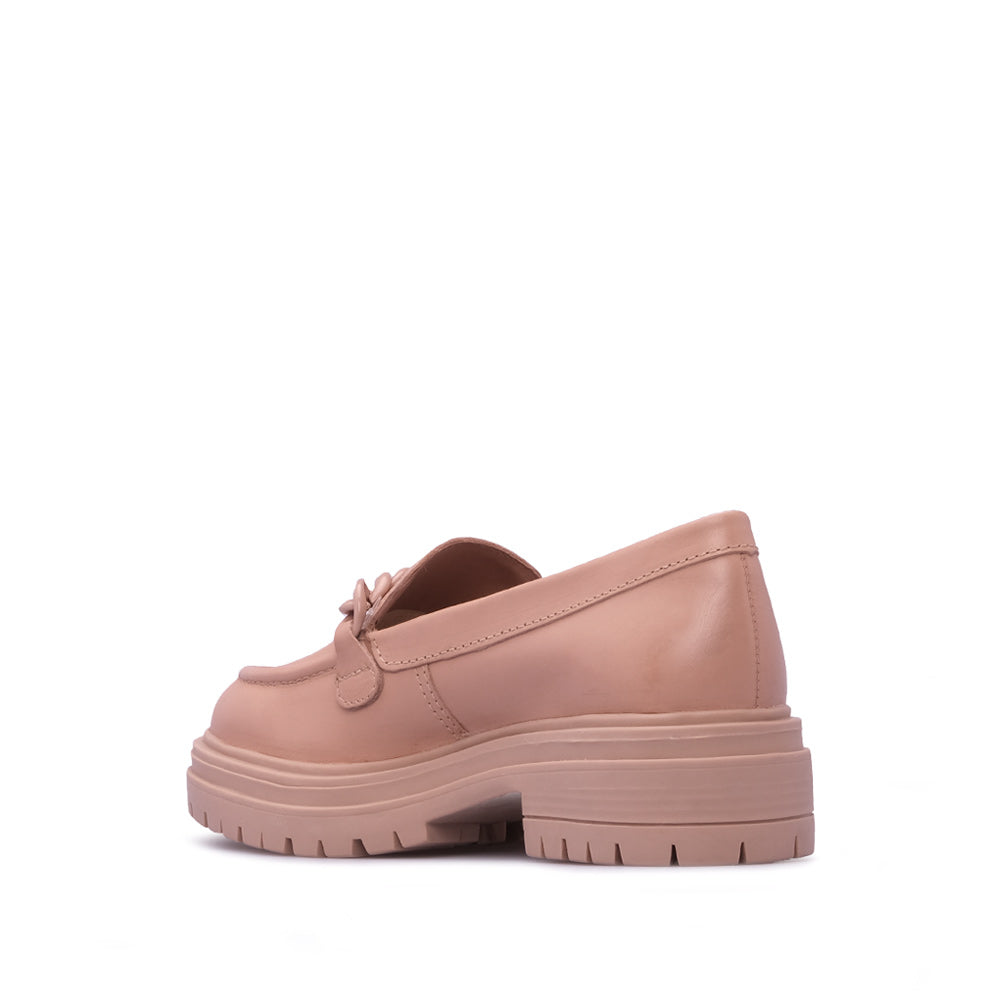 Sapato Mocassim Mulher Pele Nude