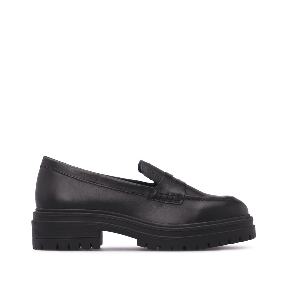 Sapato Mocassim Mulher Pele Preto