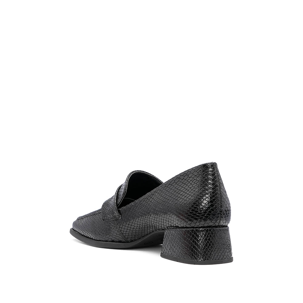 Sapato Salto Médio Mulher Animal Print Preto