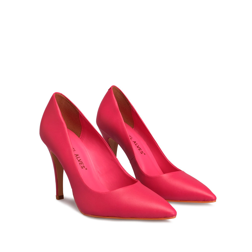 Sapato Salto Alto Mulher Pele Fuxia