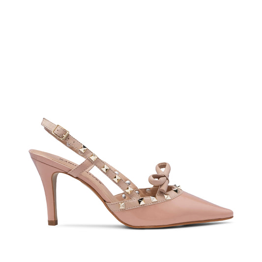 Sapato Salto Alto Mulher Verniz Nude