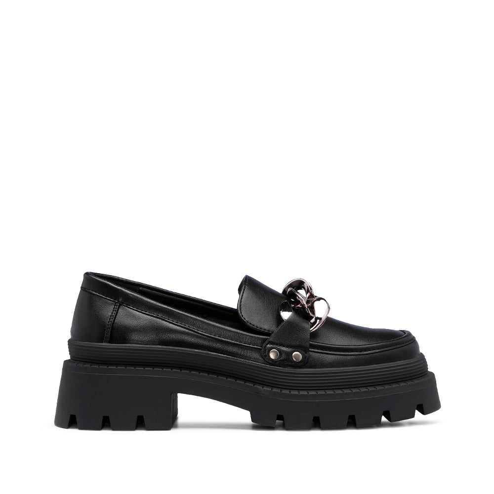 Sapato Mocassim Mulher Pele Preto