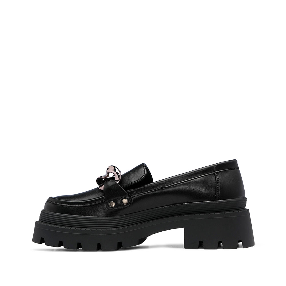 Sapato Mocassim Mulher Pele Preto