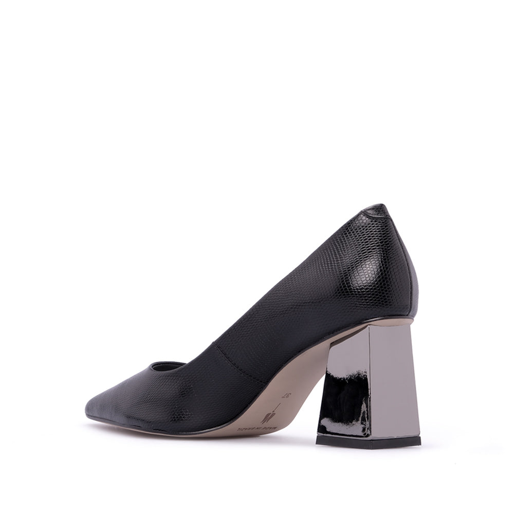 Sapato Salto Alto Mulher Pele Preto