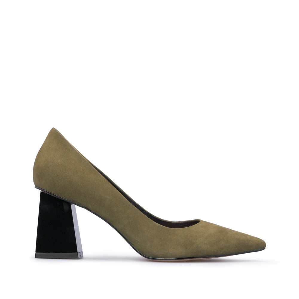 Sapato Salto Alto Mulher Nobuck Verde