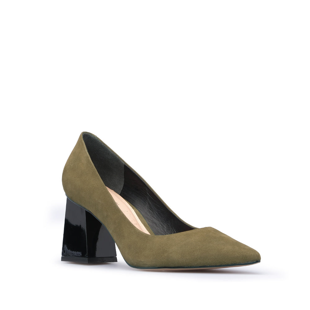 Sapato Salto Alto Mulher Nobuck Verde