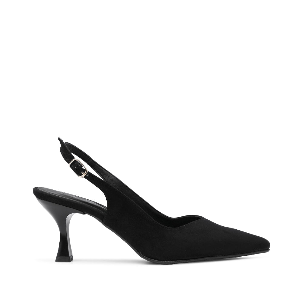 Sapato Slingback Mulher Camurça Preto