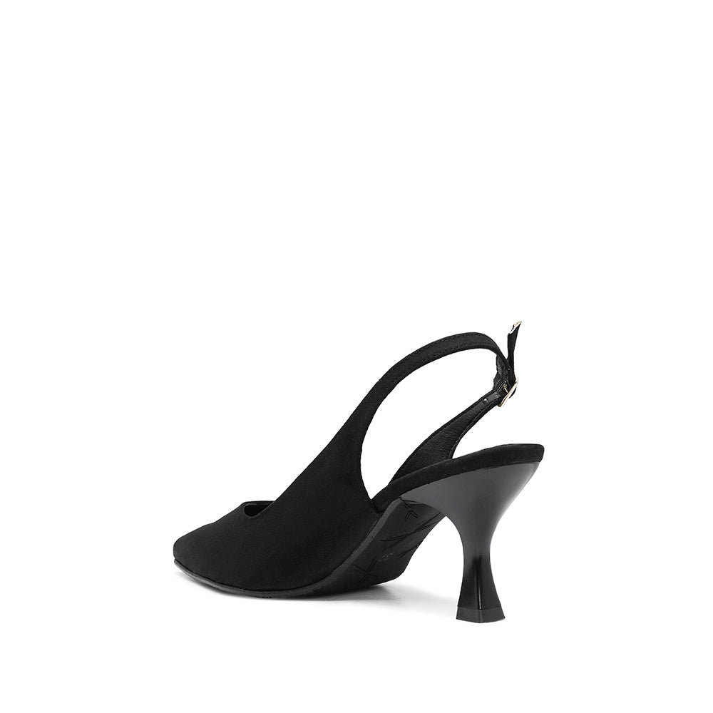 Sapato Slingback Mulher Camurça Preto