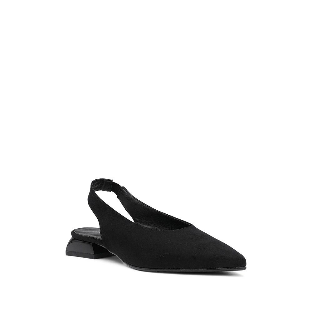 Sapato Slingback Mulher Camurça Preto