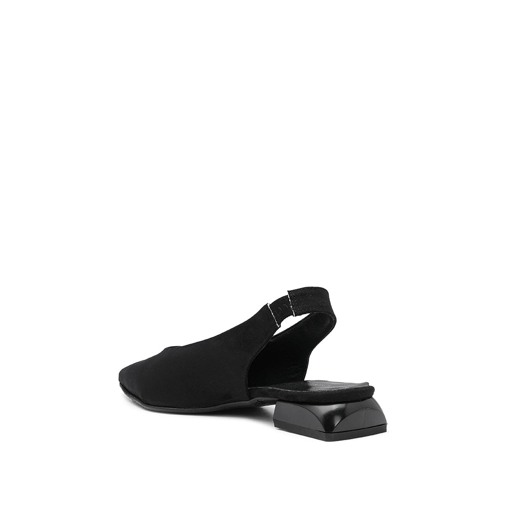 Sapato Slingback Mulher Camurça Preto
