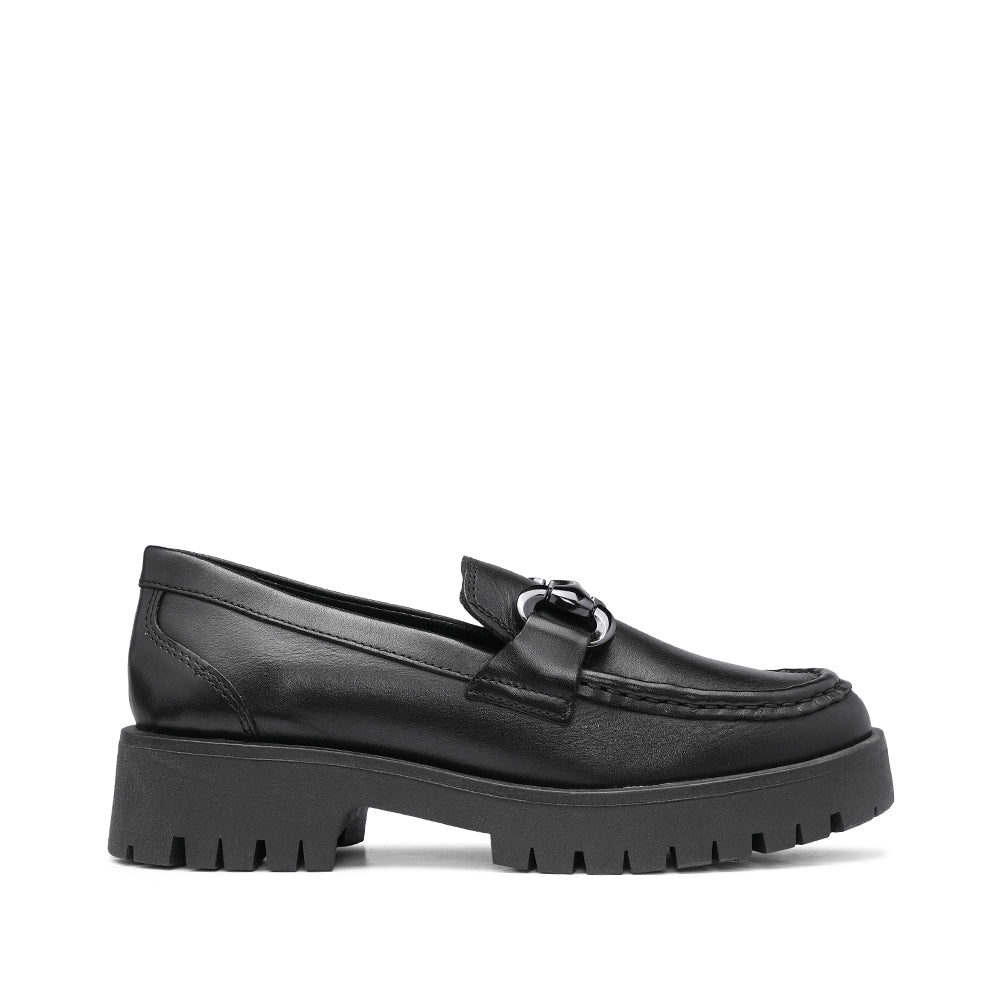 Sapato Salto Raso Mulher Pele Preto