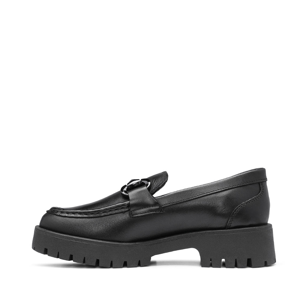 Sapato Salto Raso Mulher Pele Preto