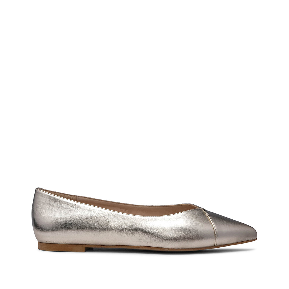 Women's Metallic Champagne Ballerina Shoes – Manuel Alves