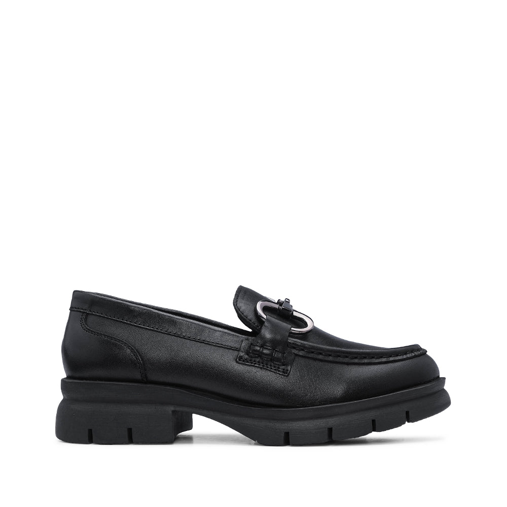 Sapato Mocassim Mulher Pele Preto