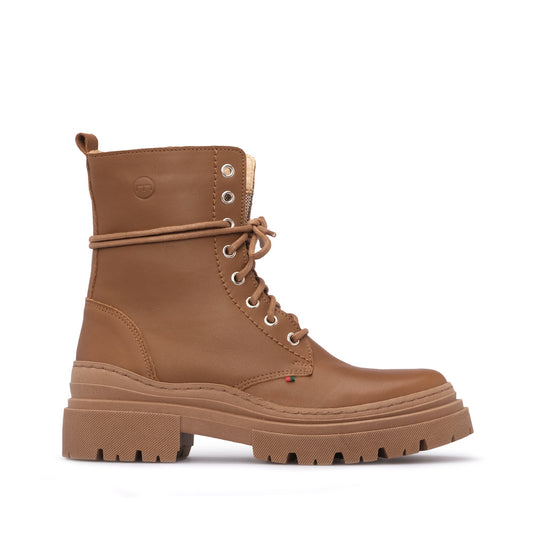 Botim Militar Mulher Pele Camel