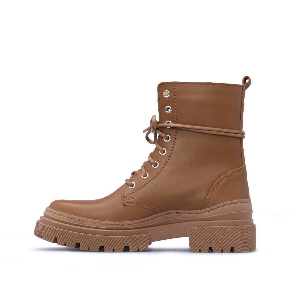 Botim Militar Mulher Pele Camel