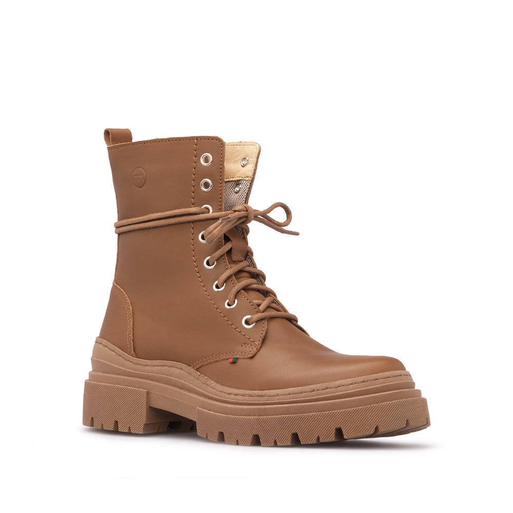 Botim Militar Mulher Pele Camel