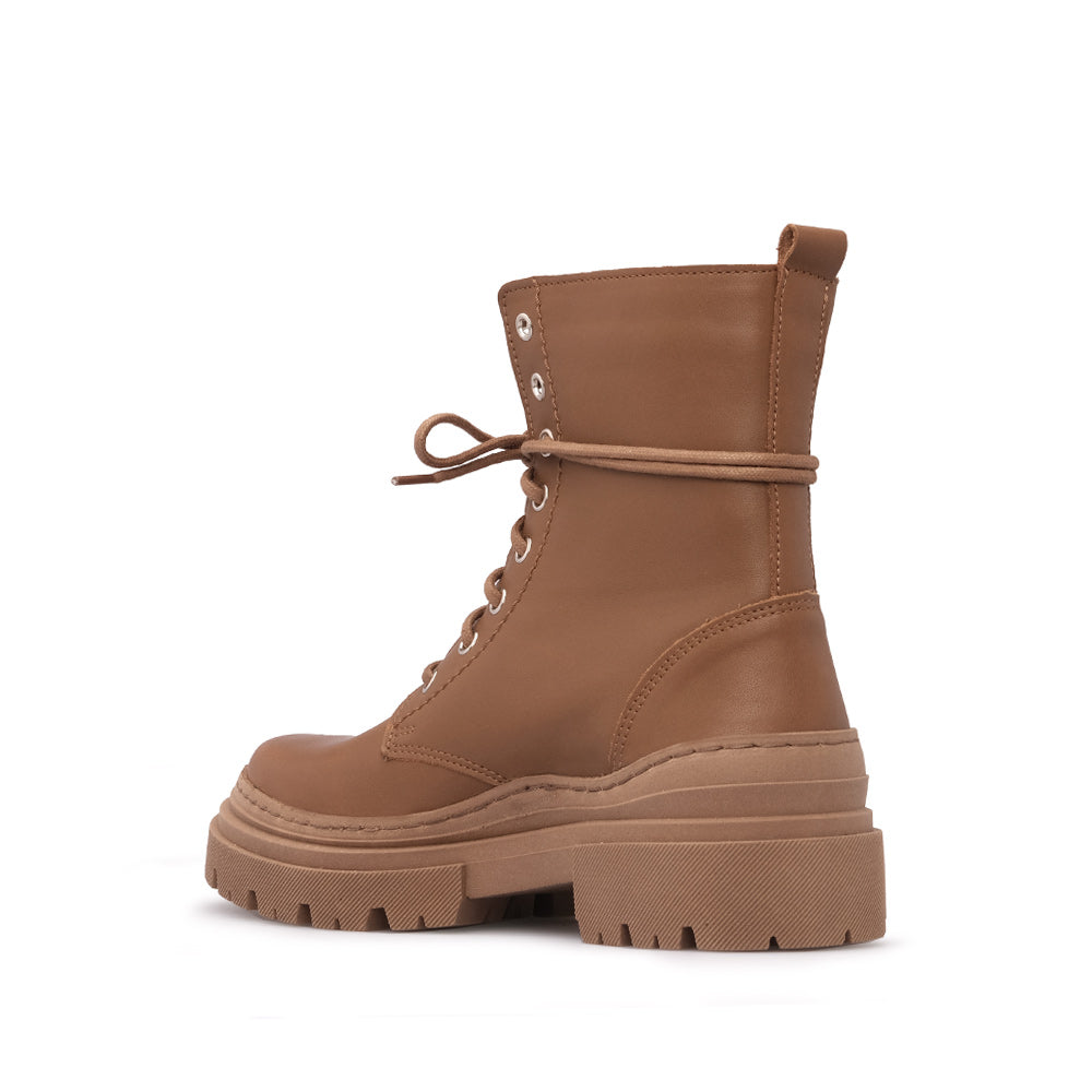 Botim Militar Mulher Pele Camel