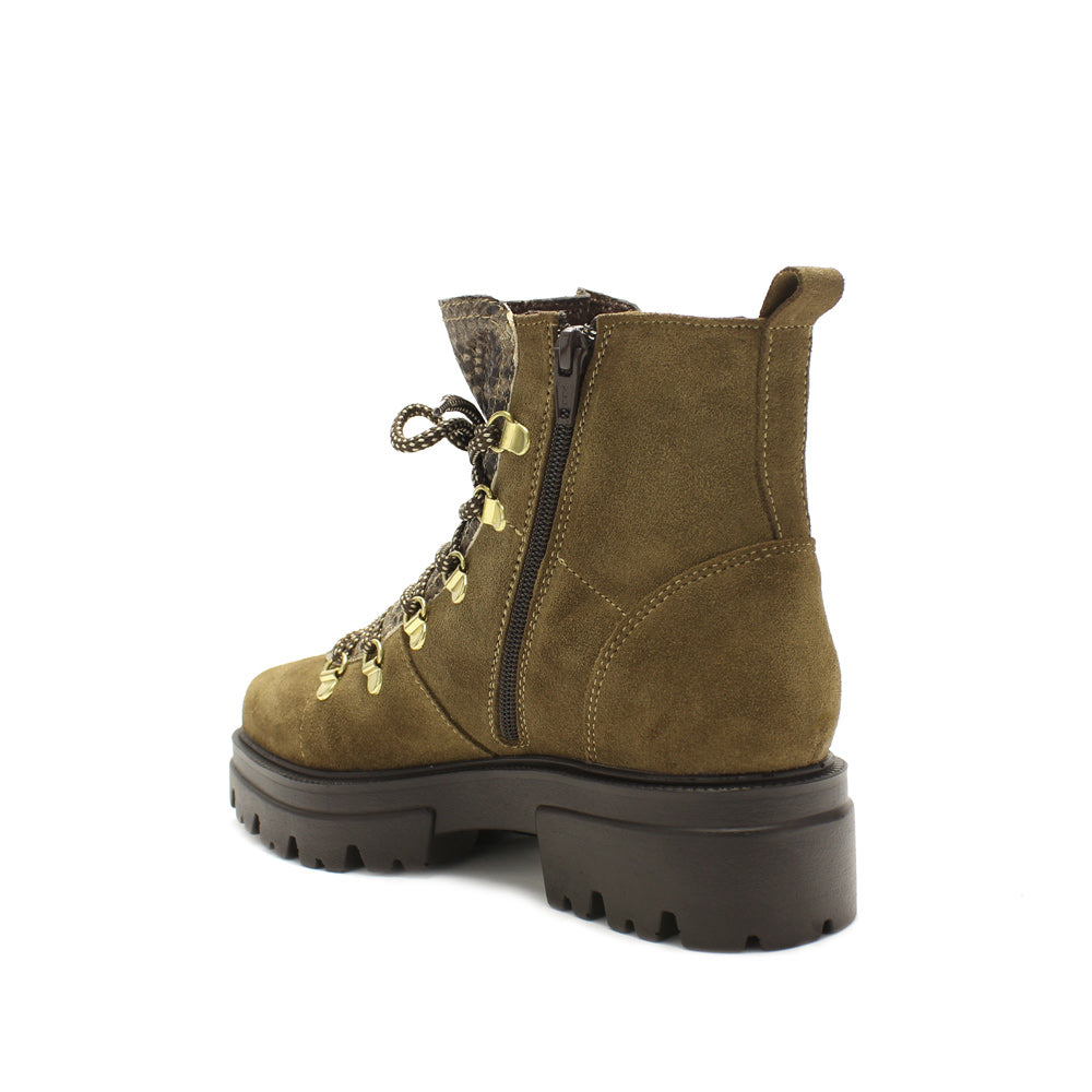 Botim Militar Mulher Camurça Taupe