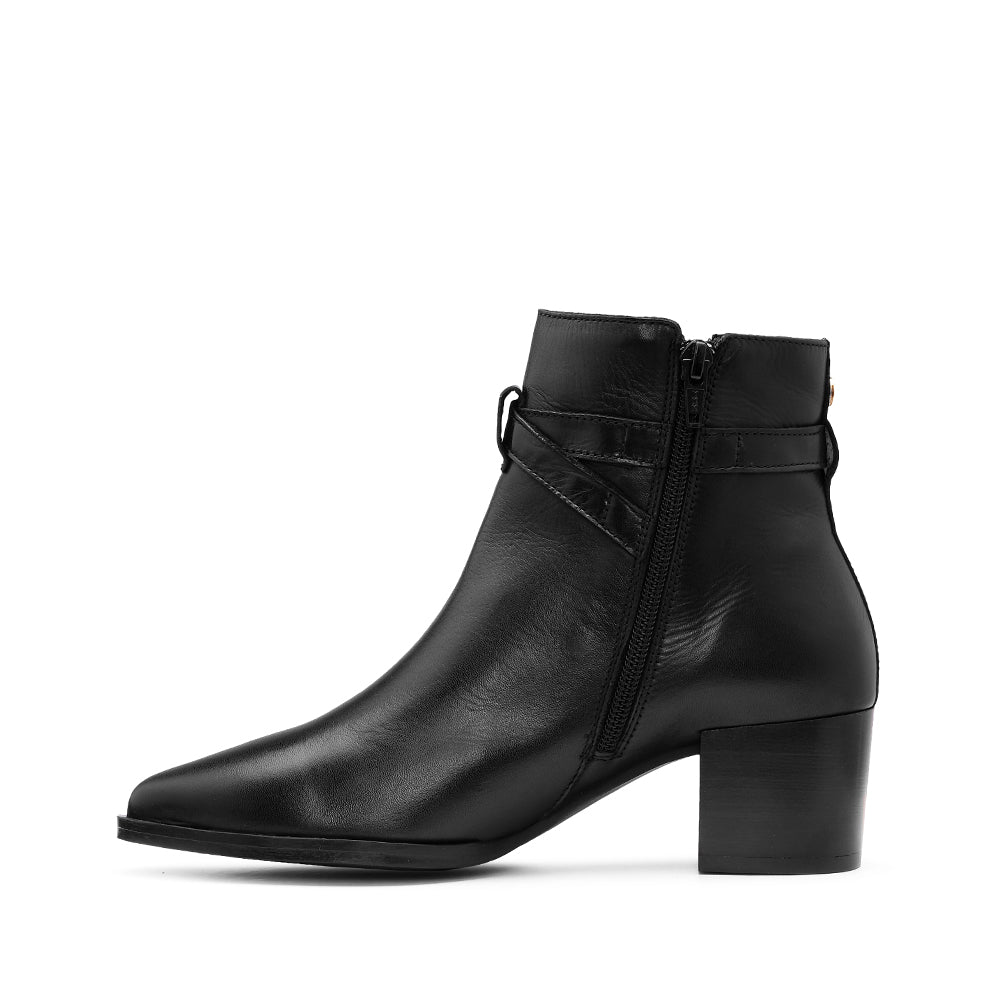 Botim Casual Mulher Pele Preto