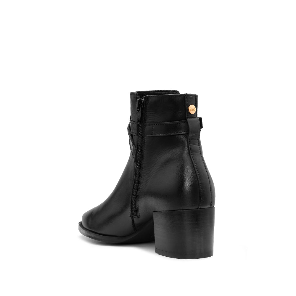 Botim Casual Mulher Pele Preto