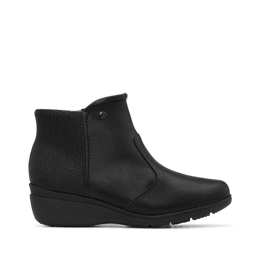 Botim Casual Mulher Pele Preto
