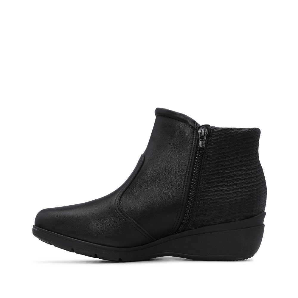 Botim Casual Mulher Pele Preto