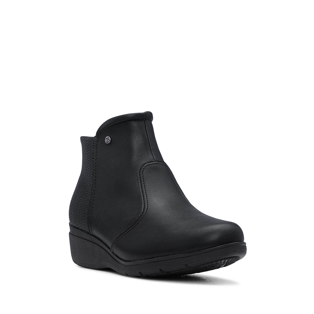 Botim Casual Mulher Pele Preto