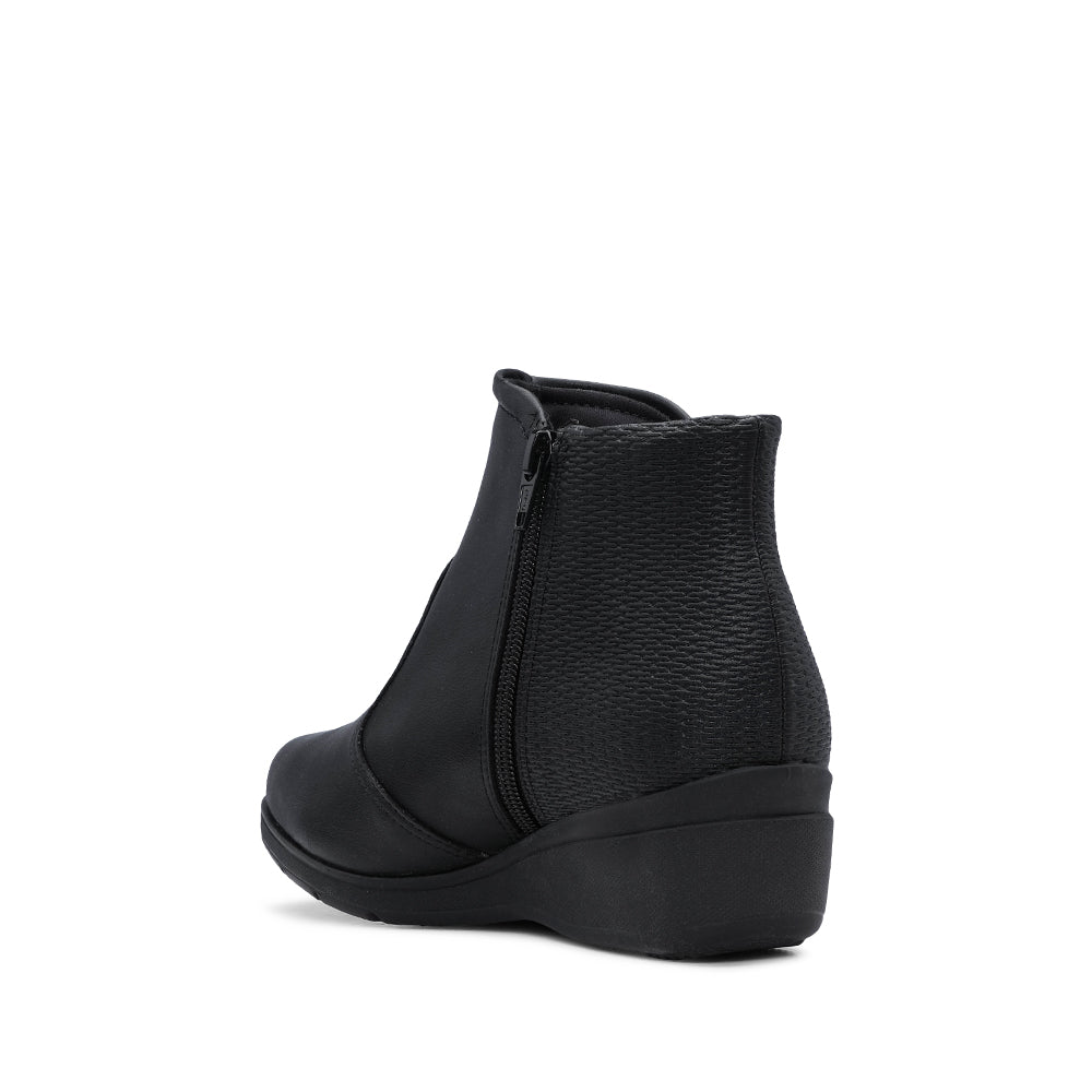 Botim Casual Mulher Pele Preto