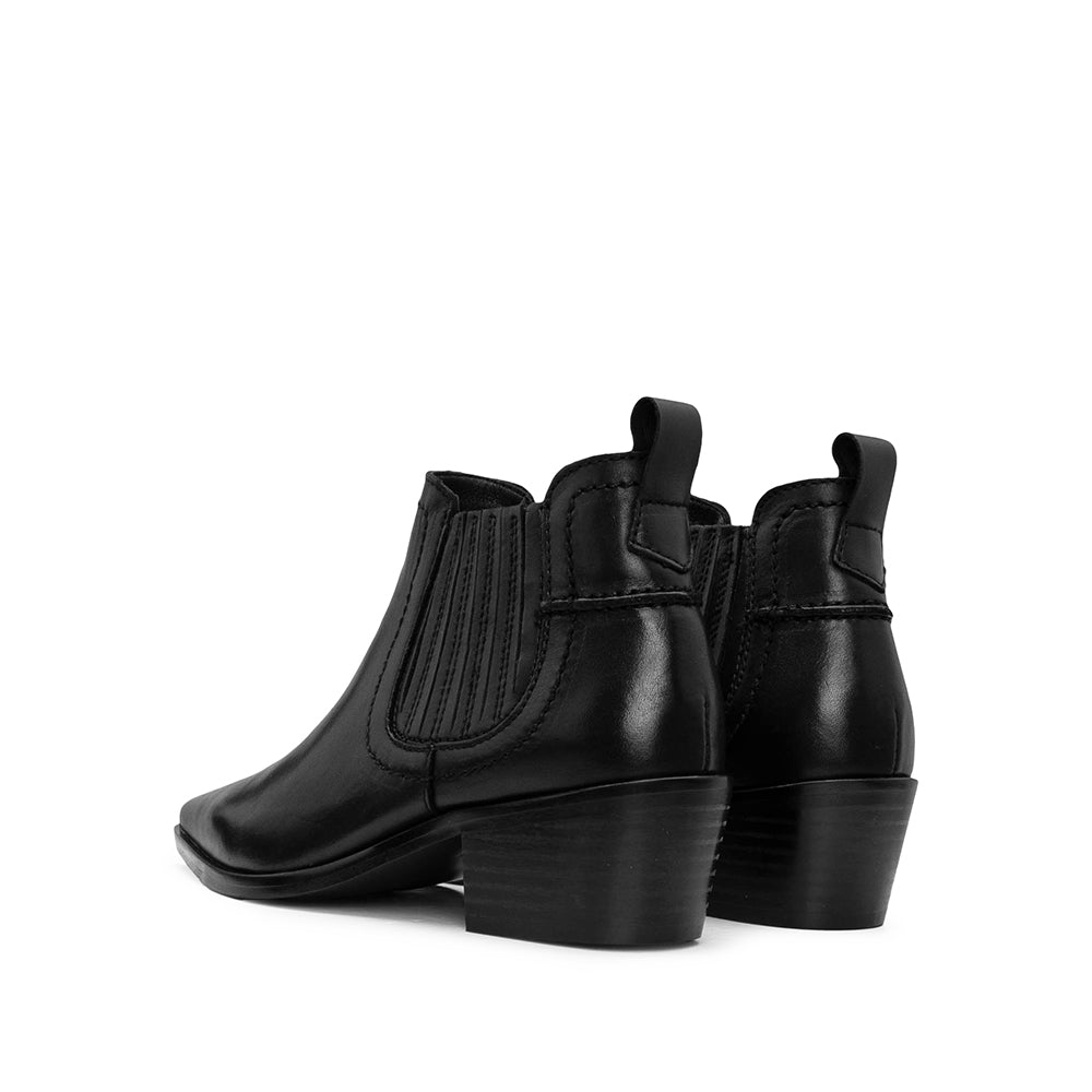 Botim Casual Mulher Pele Preto