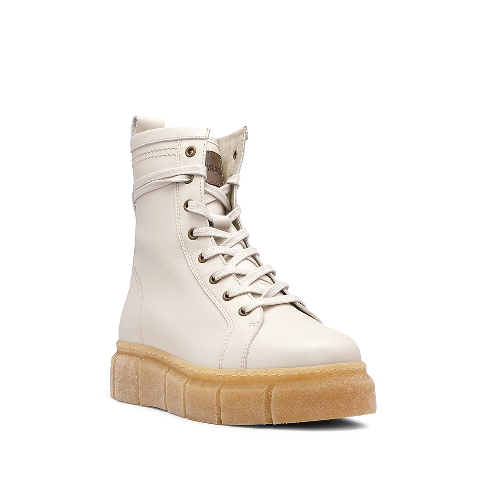 Botim Salto Raso Mulher Pele Creme