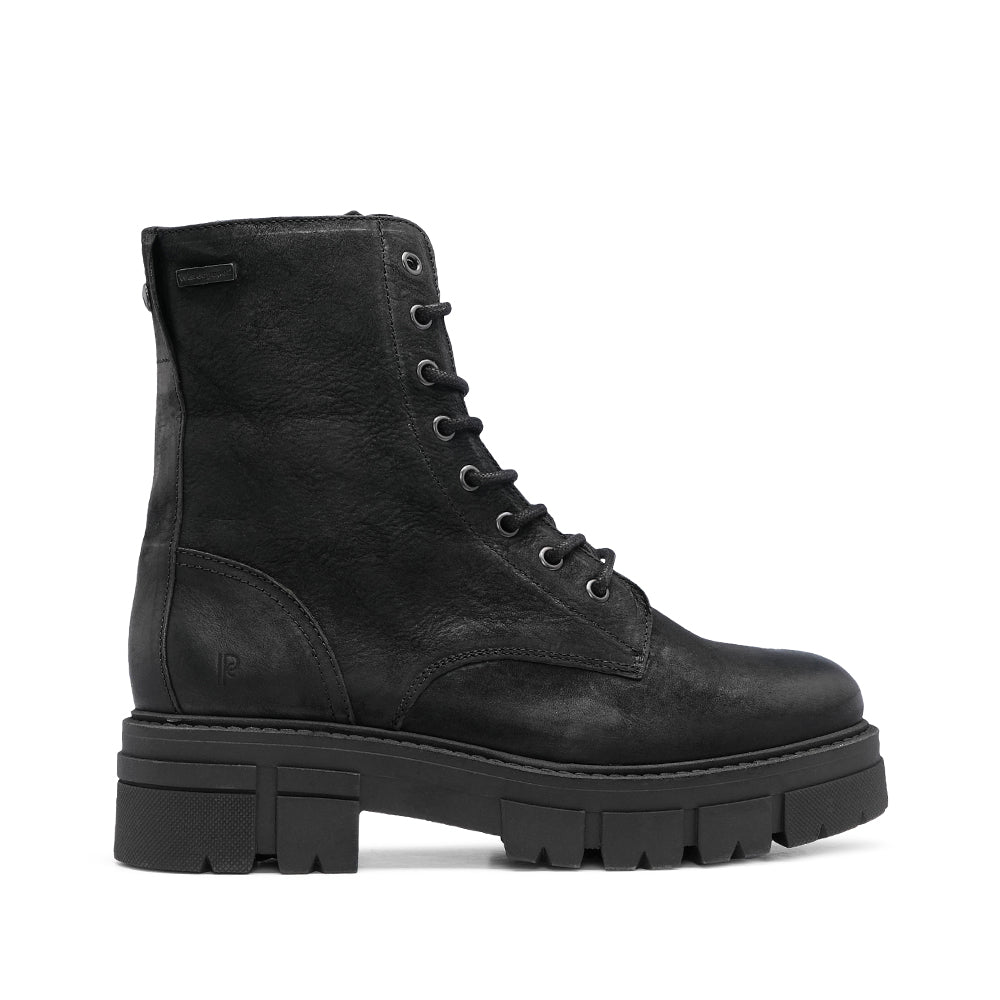 Botim Salto Raso Mulher Nobuck Preto