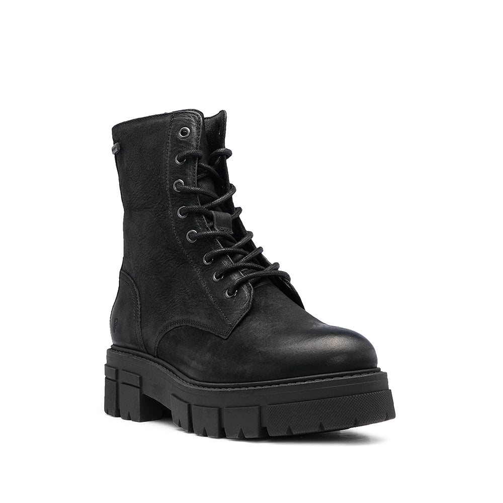 Botim Salto Raso Mulher Nobuck Preto
