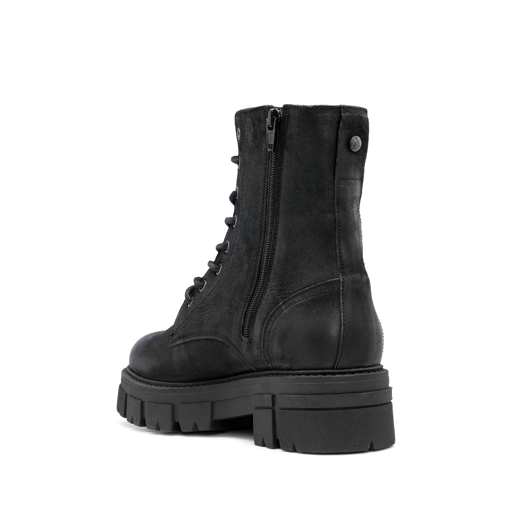 Botim Salto Raso Mulher Nobuck Preto