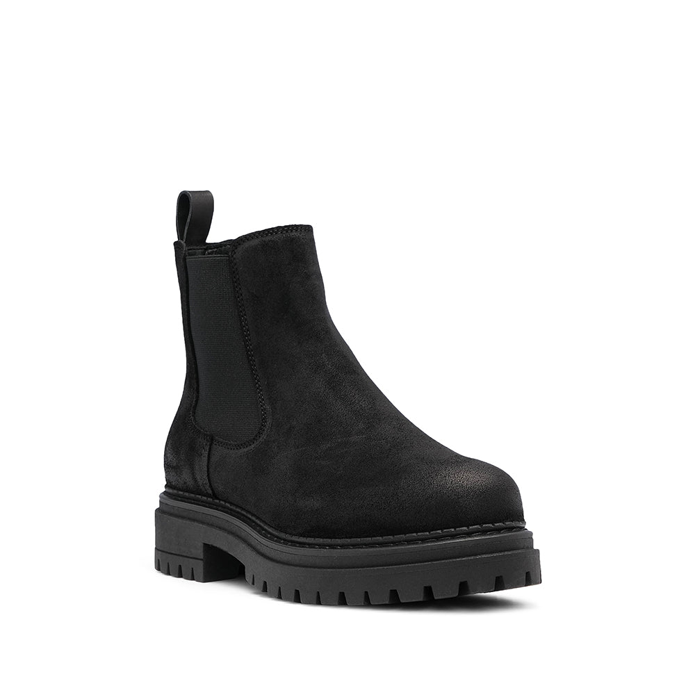 Botim Salto Raso Mulher Nobuck Preto