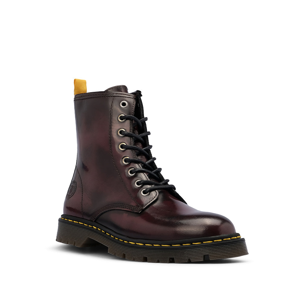 Botim Militar Mulher Polido Bordeaux